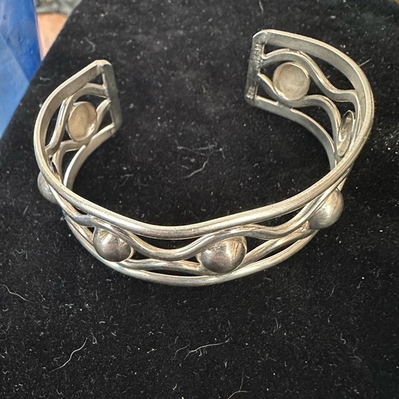 Jewelry - Vintage Sterling Silver 925 Cuff Bracelet Adjustable Women's